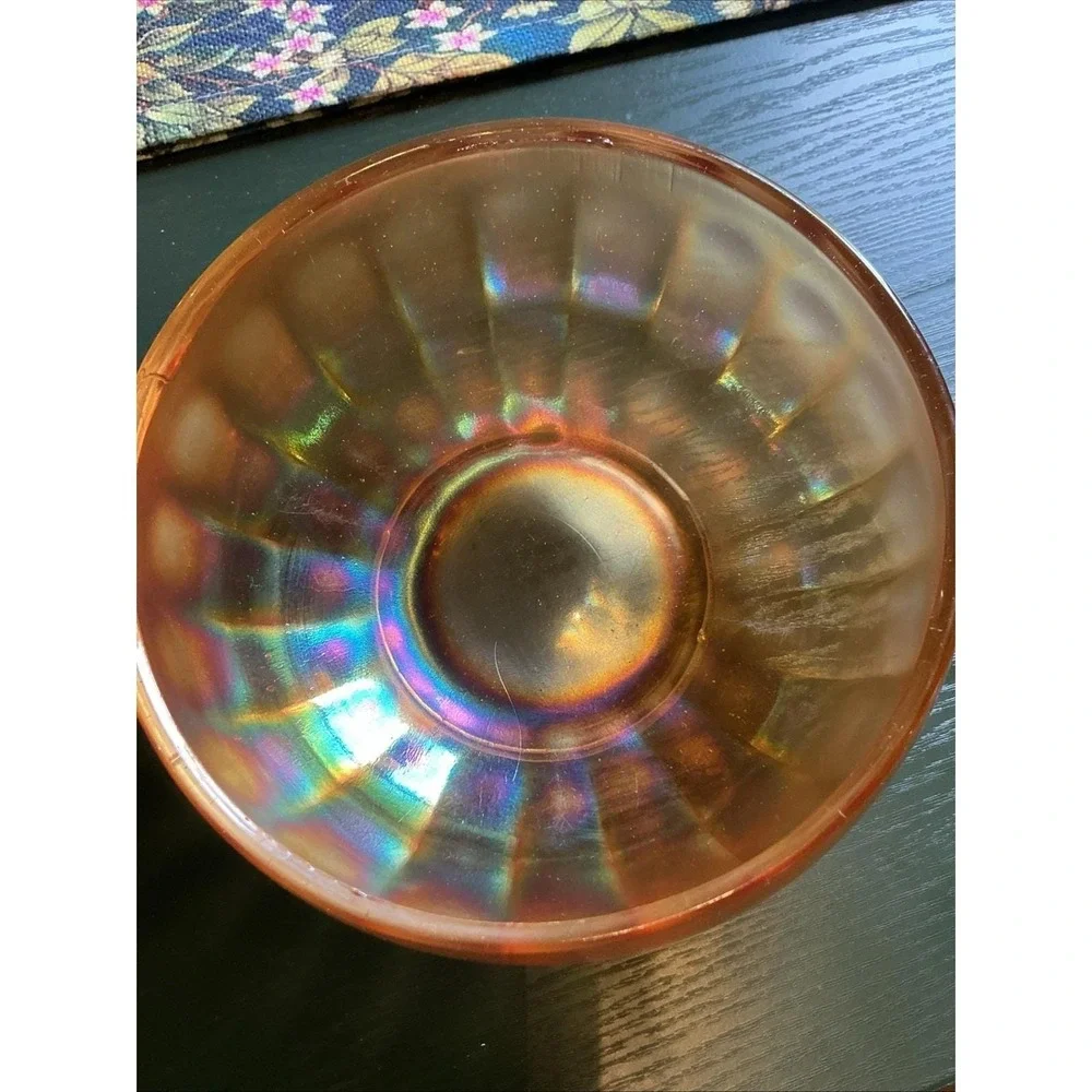 VTG‎ Imperial Glass CHESTERFIELD Line 600 Carnival Marigold Rose/Nut Bowl